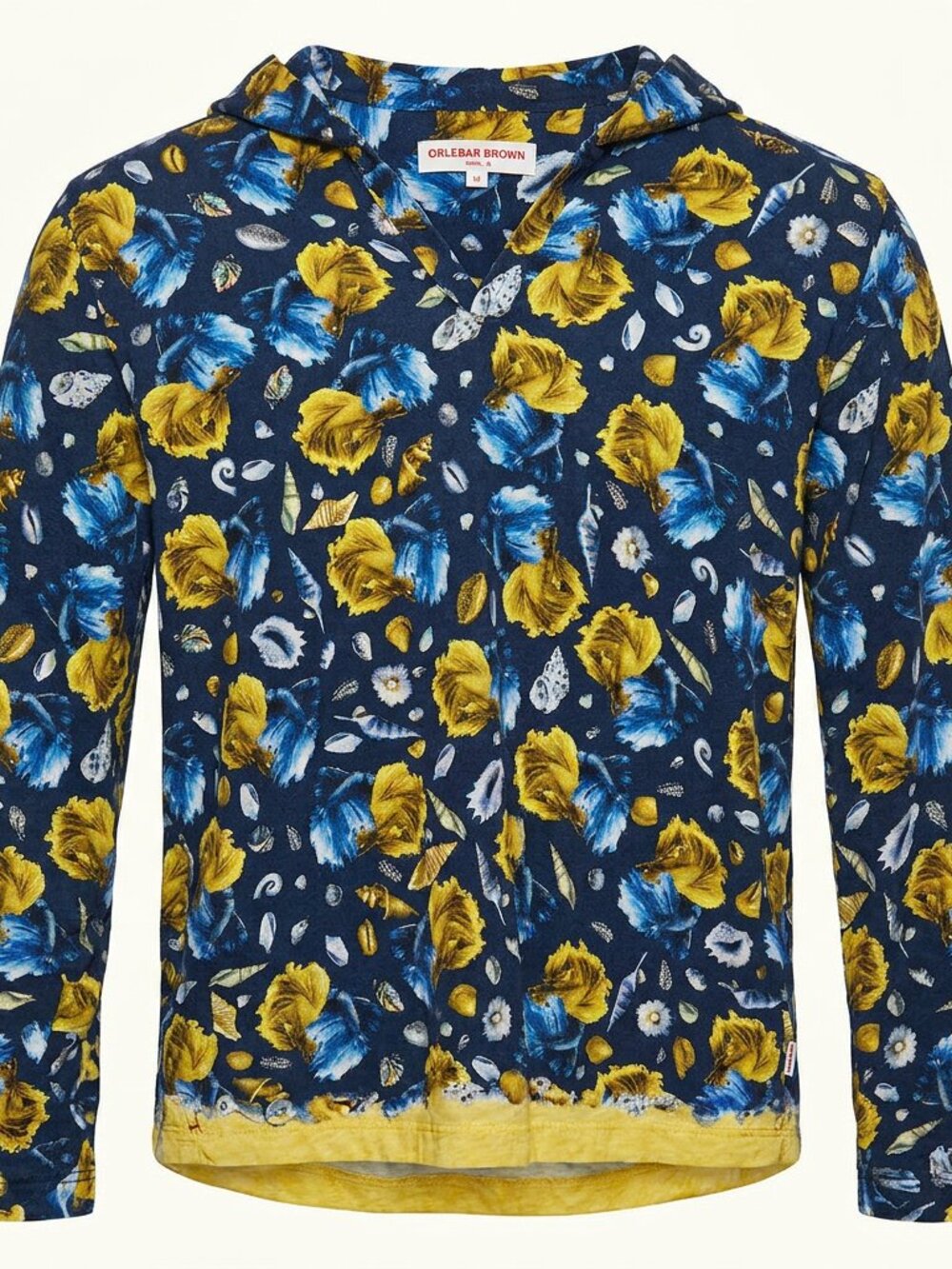 ORLEBAR BROWN  Club Tropicana Ridley Printed Woven Shirt Blue - Men's Medium